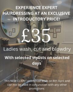 &pound;35 cut & blow dry offer Saffron Walden